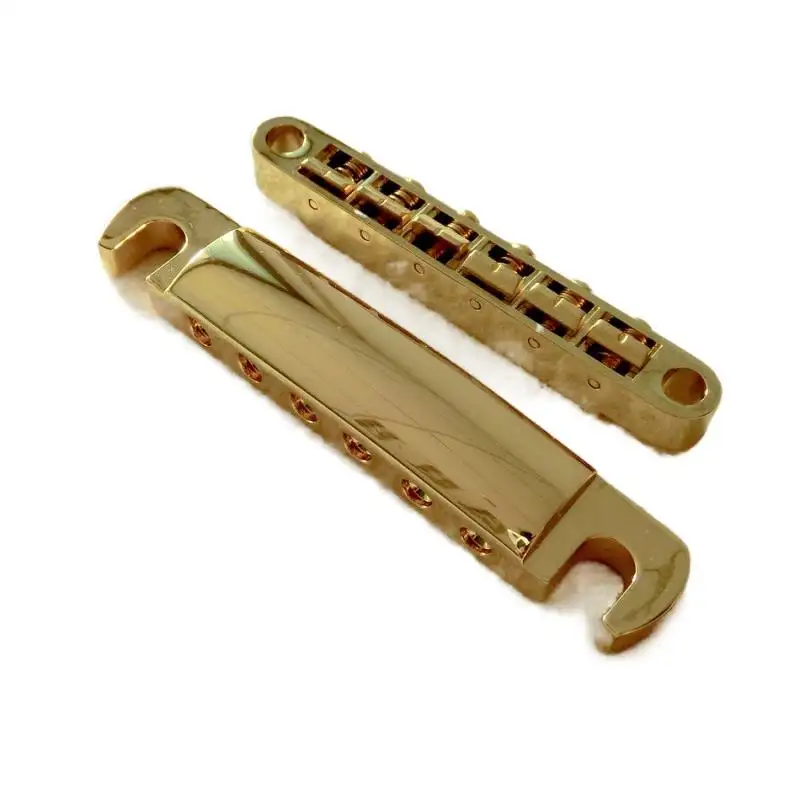 Wholesale High Quality Custom Acoustic Guitar Bridge Piezo Strat Brass Saddle Electric Guitar Bridge Pins
