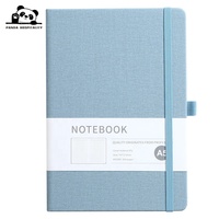 Cuadernos de tela personalizados ecológicos A6, 100 hojas, personalizables, con tapa dura, impresión tipográfica, cuaderno en blanco con funda para bolígrafo