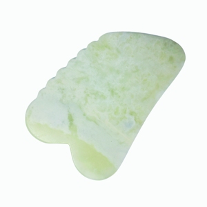 Outil de massage en jade serpentin en forme de V avec veines naturelles pour raffermir la mâchoire et soulager les muscles du cou - Product Image 5