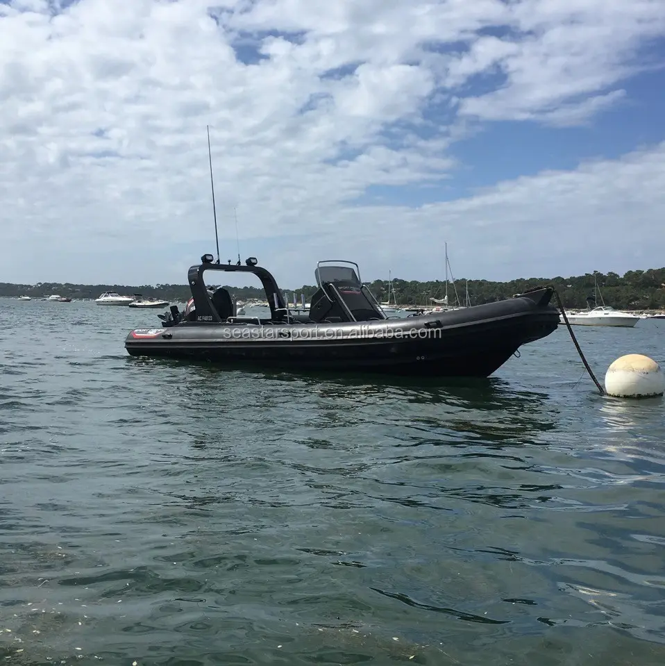 CE RHIB 25ft צלעות 760 Hypalon סירה מתנפחת נוקשה בקתת סין צלעות סירה