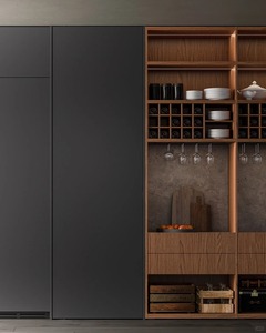 Mueble de Cocina Moderno con Isla de Madera y Almacenamiento Integrado para Diseño de Hogar Contemporáneo - Product Image 2