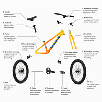 Vélo de montagne tout-terrain personnalisé 24/26 pouces avec frein à disque, fourche à ressort à vitesse variable et cadre rigide pour hommes et femmes