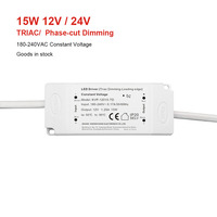 Driver LED 130 V CA, entrée 120 V, 15 W, 24 V, dimmable par Triac, driver LED dimmable 240 V