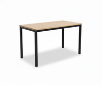 Ensemble de meubles modernes en métal, bois et panneaux MDF pour hôtel, dortoir d'étudiants et appartement – Lit, bureau et armoire robustes, design gain de place