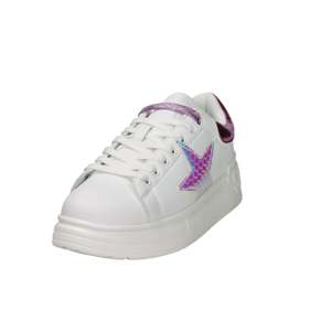 Baskets Shop Art Donna Bianco Blanc Talon 4 cm Taille 36 37 38 39 40 41 Chaussures Tendance en Toile - Product Image 3