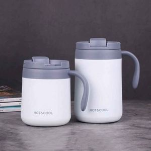 Stainless Steel Double Wall Vacuum Insulated Office Travel <b>Cup</b> With Flip Top Lid and Thermos Cap - Product Image 1