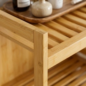 Armoire <span class=keywords><strong>à</strong></span> <span class=keywords><strong>linge</strong></span> inclinable en bambou personnalisable, 39 pouces de haut, <span class=keywords><strong>tour</strong></span> de rangement pour vêtements avec doublure amovible - Product Image 5