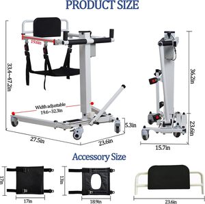 Sillón Reclinable Eléctrico Plegable y Ajustable con Función de Elevación y Asistencia para Levantarse, para Personas Mayores, Uso Médico Doméstico y Transferencia en Coche - Product Image 6