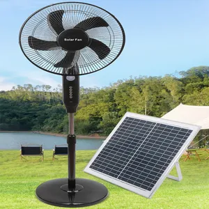 Солнечная энергетическая система 12 16 дюймов Солнечный перезаряжаемый вентилятор с питанием от постоянного тока электрическая подставка для солнечных вентиляторов для дома 18 дюймов