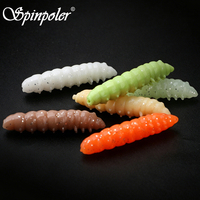 Leurre souple bionique Spinpoler Hot Sell 38mm/1.12g flottant en TPE, effet UV phosphorescent pour la pêche au bar, accessoires de pêche