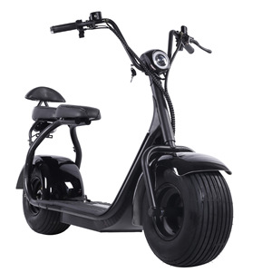 Scooter électrique X1 Harley, moteur sans balais, pneus larges, siège, scooter électrique haute performance, unisexe, noir - Product Image 2