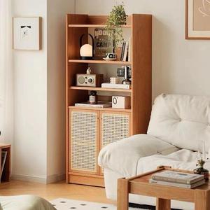 Nordic Style Minimalist Solid Wood Storage <b>Cabinet</b> 70x35x155cm Rattan Door Living Room <b>Cabinet</b> - Product Image 2