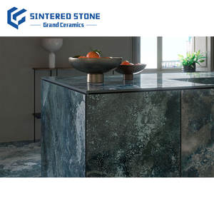 Ubin porselen ekspor Vietnam lantai besar 12mm kualitas tinggi pembuluh biru meja kuarsa buatan lembaran batu disinter - Product Image 5