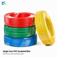 Fil de construction en cuivre isolé PVC monobrin Haijia BV/BVR