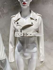 Giacca di <span class=keywords><strong>pelle</strong></span> bianca 2025 corta giacca di <span class=keywords><strong>pelle</strong></span> di agnello giacche da <span class=keywords><strong>donna</strong></span> <span class=keywords><strong>in</strong></span> <span class=keywords><strong>pelle</strong></span> - Product Image 4