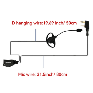 Auricular con Micrófono Kenwood D-Hang para Baofeng UV-32 UV-82 UV-9R PLUS NX-1200 NX-1300, Walkie Talkie, Radio Bidireccional - Product Image 3