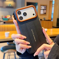 Coque de luxe pour iPhone 17 avec cadre d'appareil photo contrastant pour iPhone 16 Pro, coque de protection anti-choc