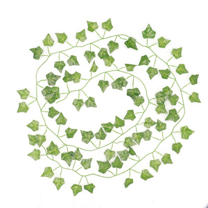 Lianes artificielles en bambou vert, feuilles en plastique, fausses fleurs, décoration intérieure, accessoires de mariage, lianes vertes persistantes 2,1 cm - Product Image 2