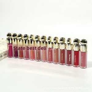 Gloss à lèvres velours, non-collant, longue tenue, waterproof, couleur intense, végan, sans cruauté, maquillage pour les lèvres, cosmétiques - Product Image 1