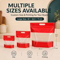 Bolsa de Plástico Transparente con Cierre Hermético y Asa de Transporte, con Cierre Superior Reutilizable para Empacar Pan Rebanado de 450g, Venta al Por Mayor