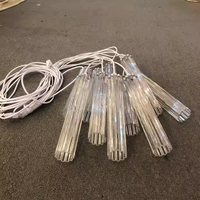 Lustre de décoration de fête de mariage en forme de tube de lumière pendante LED en acrylique moderne de haute qualité