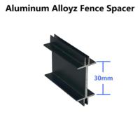 Entretoise en aluminium pour clôture composite extérieure, clip de 30 mm pour clôture WPC, accessoires de clôture étanches et résistants aux intempéries