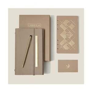 8x11 Carpeta de papel clip <span class=keywords><strong>agenda</strong></span> A5 80gsm 100gsm pu cuaderno de cuero con bolígrafo - Product Image 5