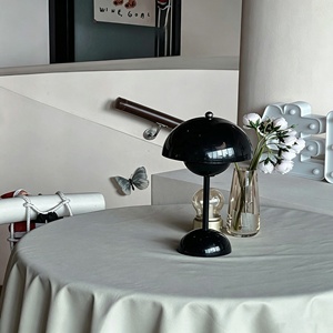 Portable <b>LED</b> Flowerpot <b>Table</b> Lamp Built‑in Battery Touch Dimmable Mushroom Night Lamp - Product Image 6
