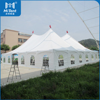 Tente de cirque de luxe pour mariage, 80x80 pieds, pour 250 personnes, avec doublures de plafond décorées, tente de fête en plein air, tente de chapiteau
