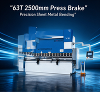 Máquina de Doblado Hidráulica CNC Delem 53T de 63 Toneladas y 2.5 m con Controlador de Pantalla Táctil para Acero al Carbono y Acero Inoxidable