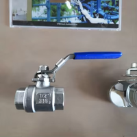 2Pc Cast 2000 WOG NPT Floating Ball Valve Full Port Lever Operator 316 RTFE Seat Lock Handle SS316 for Water Gas Oil Media OEM