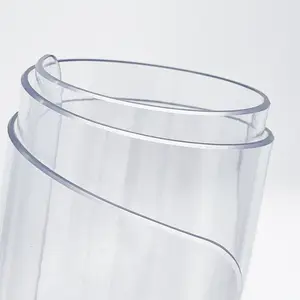 Toksik olmayan 2mm PVC masa örtüsü su geçirmez PVC levha tedarikçisi yumuşak plastik rulosu için yemek masası
