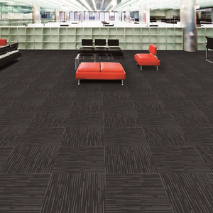 Azulejos de alfombra gris reciclados ecológicos con respaldo no tejido, azulejos de alfombra de pasillo de oficina comercial ignífugos - Product Image 6