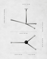 XZ Designer Rétro Wabi-Sabi Style Salon Design Led En Laiton Vieilli Lampe Suspendue Haut Plafond Lustre Suspension