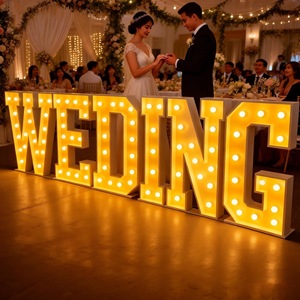 Lettres lumineuses LED personnalisées avec bandes LED étanches, télécommande, indice de protection IP65, pour mariages et hôpitaux - Product Image 3