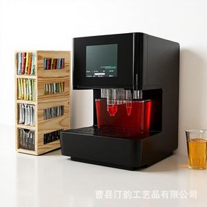 Boîte de rangement transfrontalière en bois pour sachets de thé, organiseur de bureau à quatre niveaux pour fournitures et stylos, boîte à accès facile - Product Image 3
