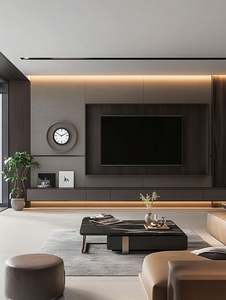 Factory Wholesale Customizable Size Full <b>Wall</b> TV <b>Cabinet</b> 2025 Latest Design Luxury TV <b>Cabinet</b> Whole House Customization - Product Image 4