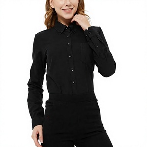 Camisa de Oficina para Mujer, Otoño, Manga Larga, 100% Algodón, Cuello con Botones, OEM, Blusa de Manga Larga, Camisa Oxford, Corte Clásico - Product Image 2