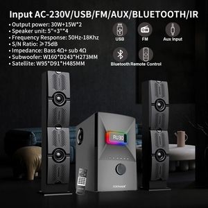 Support CKD SKD Bass Subwoofer 2.1 Home Theater System RGB Sound Multimedia Blue Tooth <b>Wireless</b> Gaming TV <b>PC</b> Computer Speaker - Product Image 5