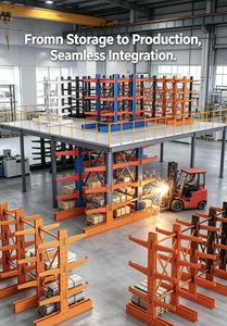 Space Saving Steel Cantilever Tube Rack for Compact Warehouse <b>Storage</b> - Product Image 2
