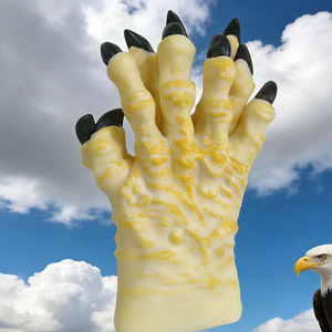Gants en silicone jaunes à griffes d'aigle, accessoire de fête costumée d'horreur pour Halloween - Product Image 3