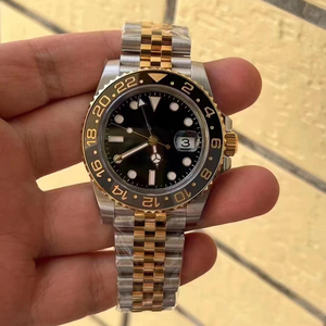 Montres mécaniques automatiques 40 mm en métal doré, noir, gris, avec lunette en céramique II, <span class=keywords><strong>montre</strong></span> de luxe pour homme en or, <span class=keywords><strong>bracelet</strong></span> Jubilé Président - Product Image 3