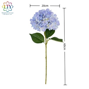 144 Hortensias Lisa imprimés en 3D à trois feuilles, lavables, réalistes, pour décoration florale de mariage en extérieur - Product Image 2