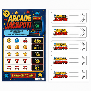 Cartes à déchirer personnalisées en carton de haute qualité avec impression recto-verso, écologiques, pour jeu, avec cinq fenêtres et languettes à tirer - Product Image 2