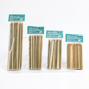 Palos de pincho de bambú plano barbacoa de bambú precio barato desechable respetuoso con el medio ambiente - Product Image 5