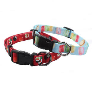 2022 mejor diseñador personalizado ajustable Nylon y goma Collar para perro mascota patrón sólido impermeable suministros para mascotas - Product Image 4