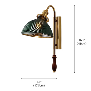 Lámpara de Pared Estilo Nórdico Francés Retro para Dormitorio, Sala de Estar, Pasillo, Restaurante, de Metal, Vidrio y Madera, LED de Alta Calidad, Modelo Alaric - Product Image 6