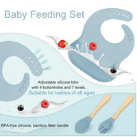 Ensemble d'assiettes pour bébé Bols d'aspiration en silicone pour l'alimentation de bébé Ensembles d'assiettes en silicone pour l'allaitement de bébé