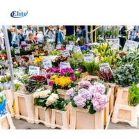 Seau d'Enchères en Plastique Professionnel pour Fleuristes, Conteneur de Transport de Fleurs Empilable et Durable avec Poignée