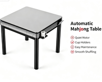 Table de mahjong automatique, table de jeu de mahjong électrique avec chargement USB, porte-gobelets, mélange rapide des cartes pour la famille et les amis